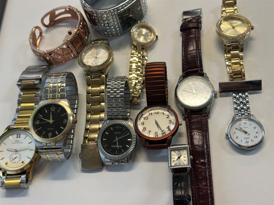 12 x Asstd. watch brands Incl: GUESS, STONEHENGE, ELLEN TRACY, MAGNA & more