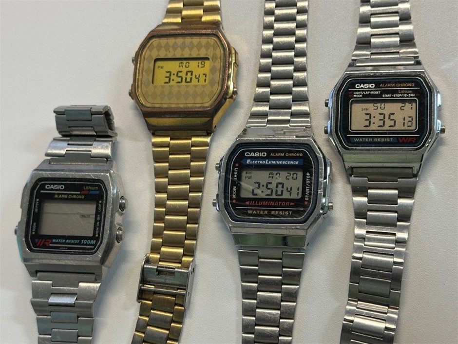 4 x Asstd. CASIO vintage style watches
