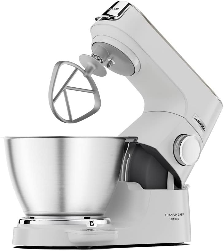 KENWOOD Titanium Chef Baker XLStand Mixer, KVL65.001WH, White. Important