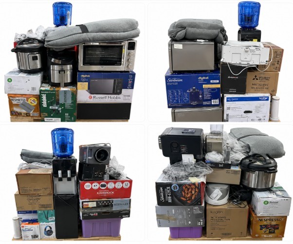 Pallet of Assorted Appliances & Home Essentials – Breville, Russell Hobbs,
