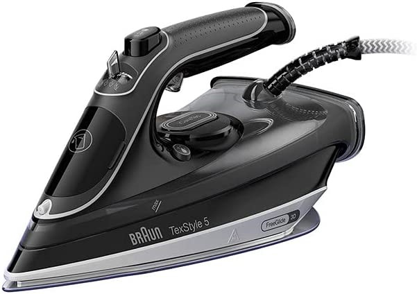 BRAUN TexStyle 5 Steam Iron, Freeglide 3D Technology, Black, SI 5184 BK. NB