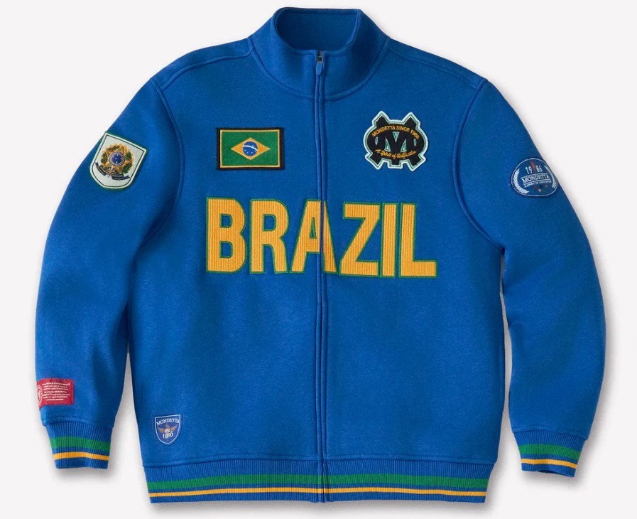 Mondetta Originals The Pitch World Jacket- Brazil, Medium, Pitch Blue