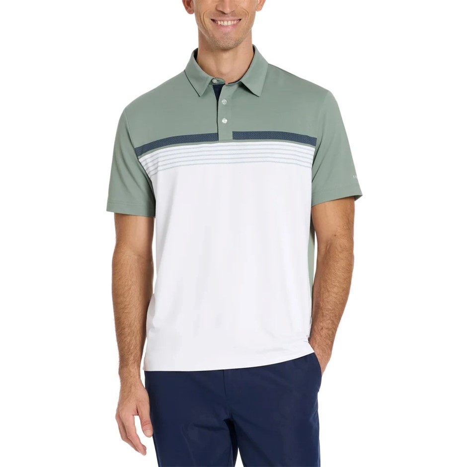 TED BAKER Men's Golf Polo, Size XL, Wicking & Quick Dry, Green.