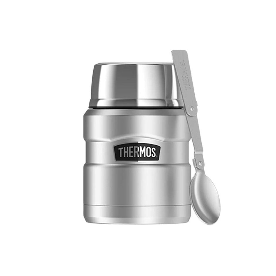 2 x THERMOS Stainless King 470ml Food Jar, 2 Pack, Silver