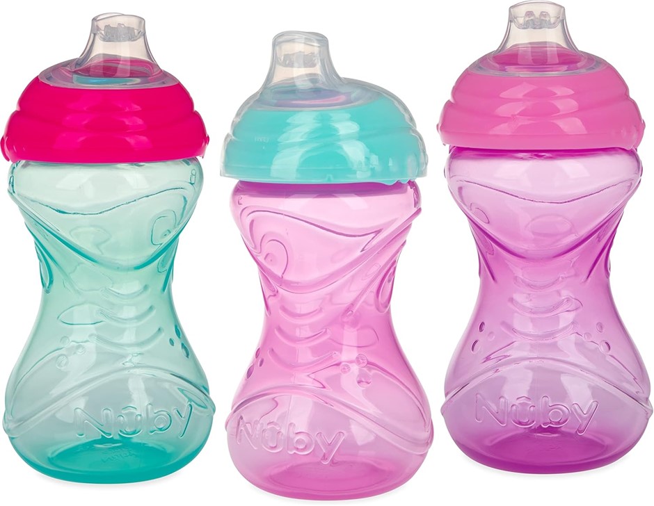 72 x Nuby Sup Spout Grip NoSpill Cup 300ml with PPcover (LNC9926). RRP: