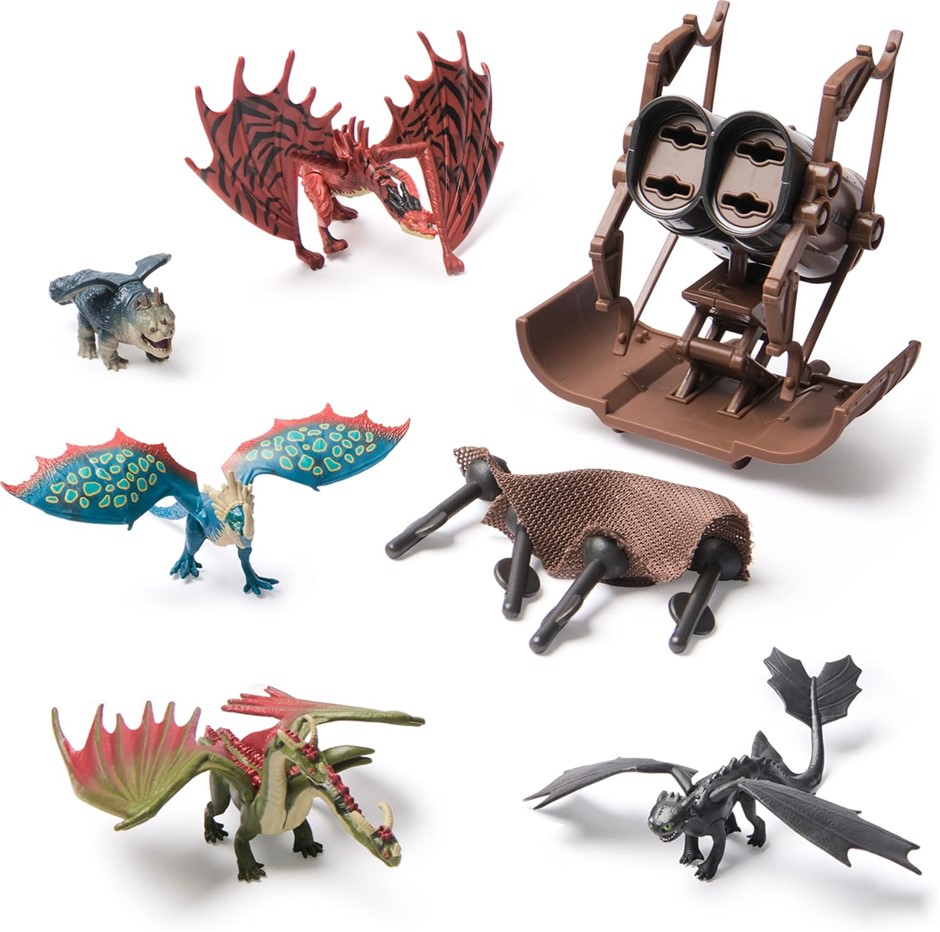 3 X DREAMWORKS Dragons How to Train Your Dragon, 5-Pack Dragon Catcher Set