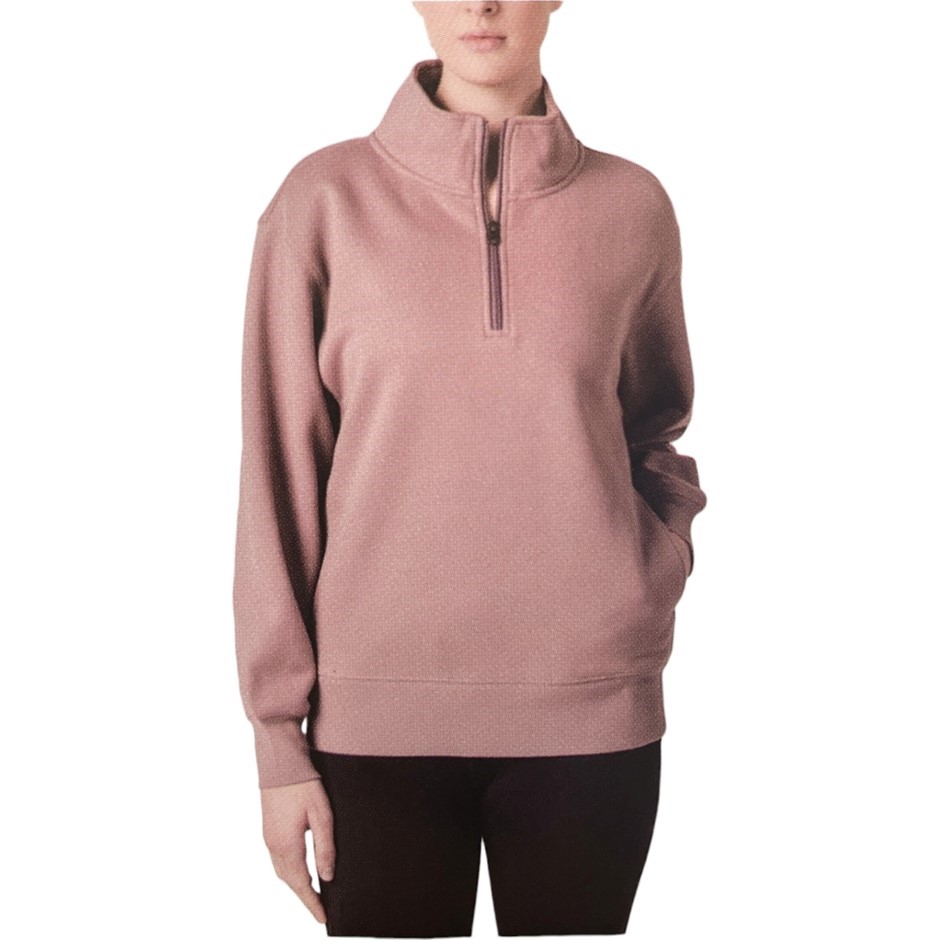 TUFF Women's 1/4 Zip Fleece Pullover, Size XL, Antler. NB: pink marks on le