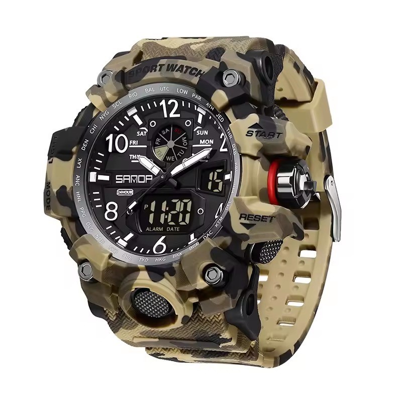 SANDA Mens Digital Sports Military Watch, Water Resistant to 50M. Buyers N