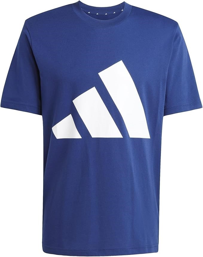 ADIDAS Men's Essentials Big Logo Single Jersey T-Shirt, Size M, Dark Blue/W
