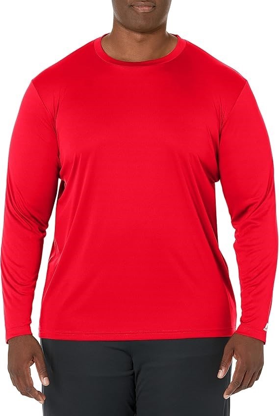 RUSSELL ATHLETIC Men's Long Sleeve Performance Tee, Size 3XL, True Red, 631