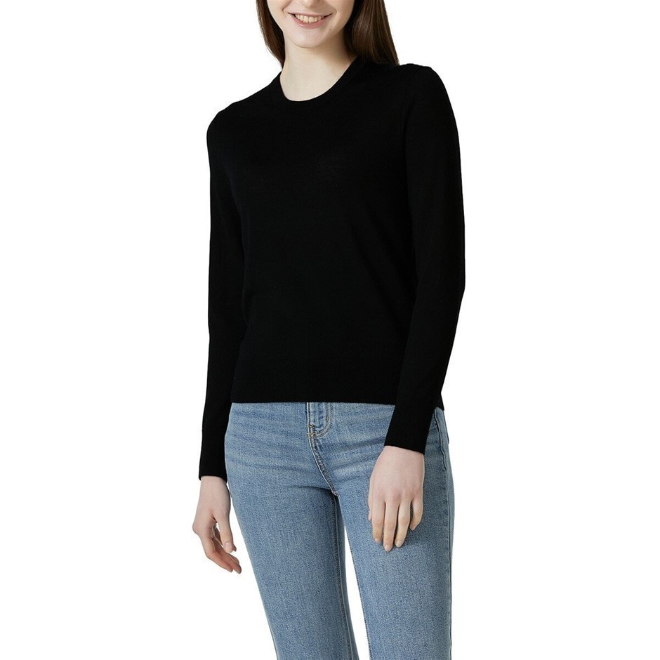 LYDIA VINE Women's Merino Wool Knit, Size XL, 100% Wool, Black. Buyers Not