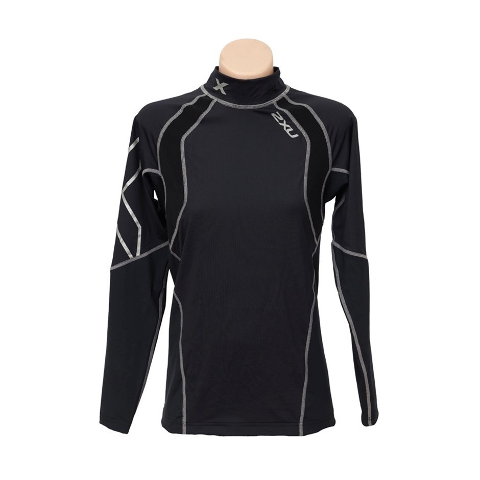 2 x 2XU Women's Long Sleeve High Performance Power Top, Size XS, Black/Refl