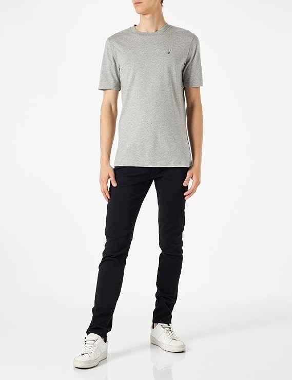 SCOTCH & SODA Men's Organic Cotton Jersey t-Shirt, Size S, Grey Melange, 16
