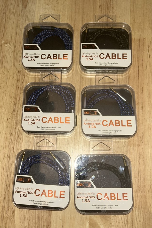 6x Lightning Cable for Android/IOS 1.5A