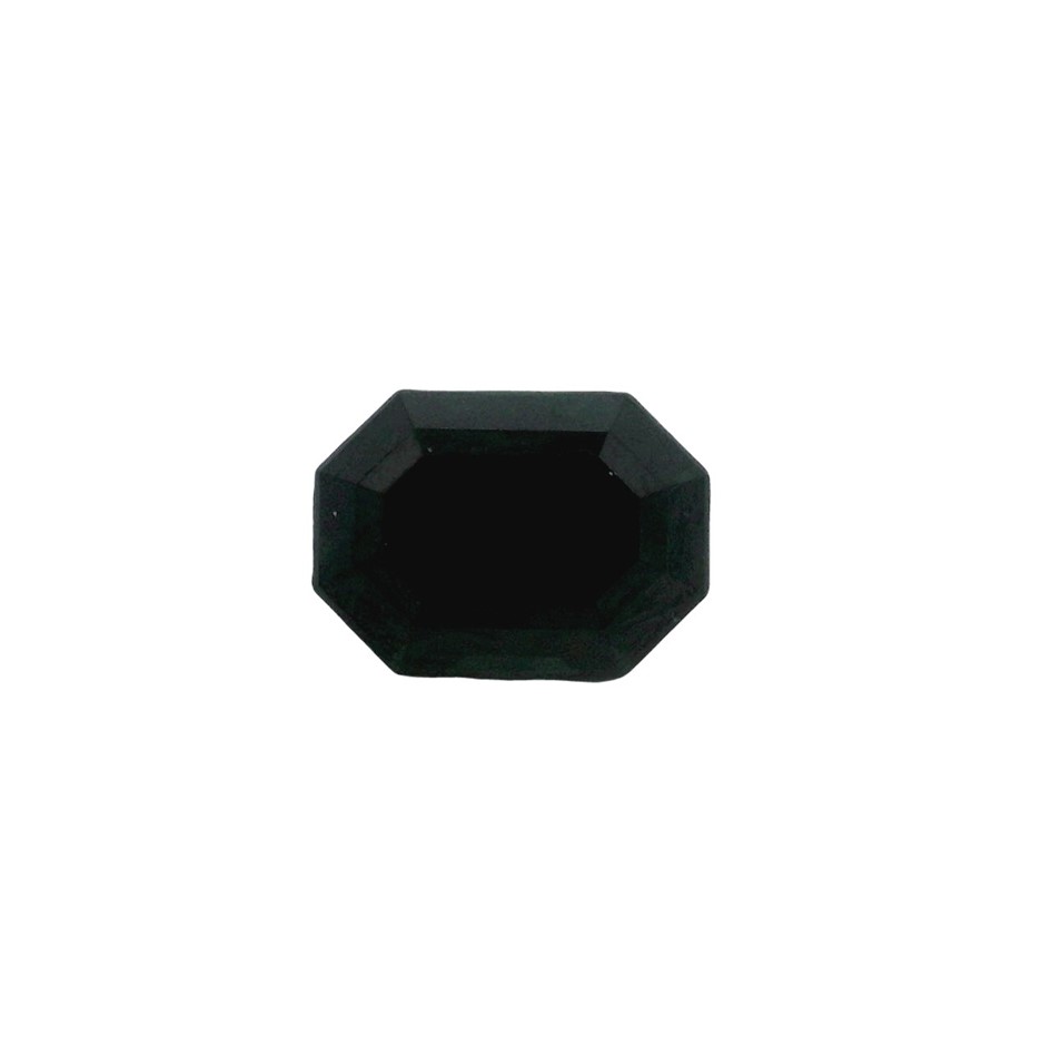 Rectangular Emerald Cut Synthetic Green Sapphire