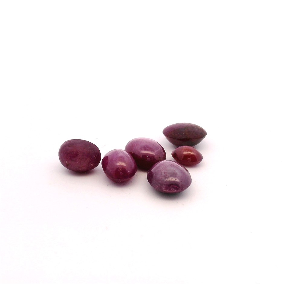 Six (6) Star Cabochon - weighing 23.75 carats