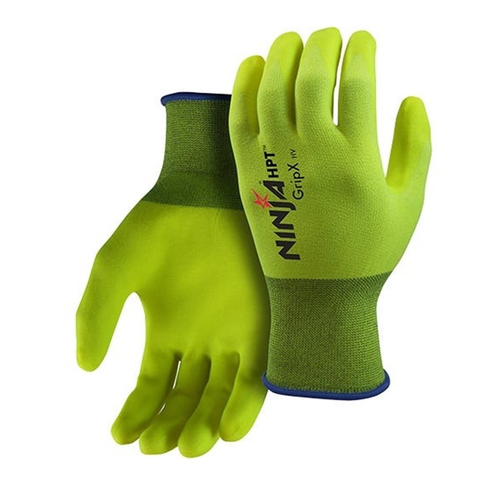 NINJA Hi-Vis HPT General Purpose Gloves, Size M, with Superior Grip and Dex