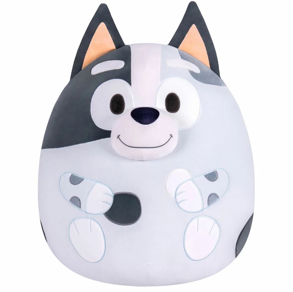 3 x SQUISHMALLOWS Original Jumbo Bluey Plush Toy 51cm, Muffin. N.B: Has som