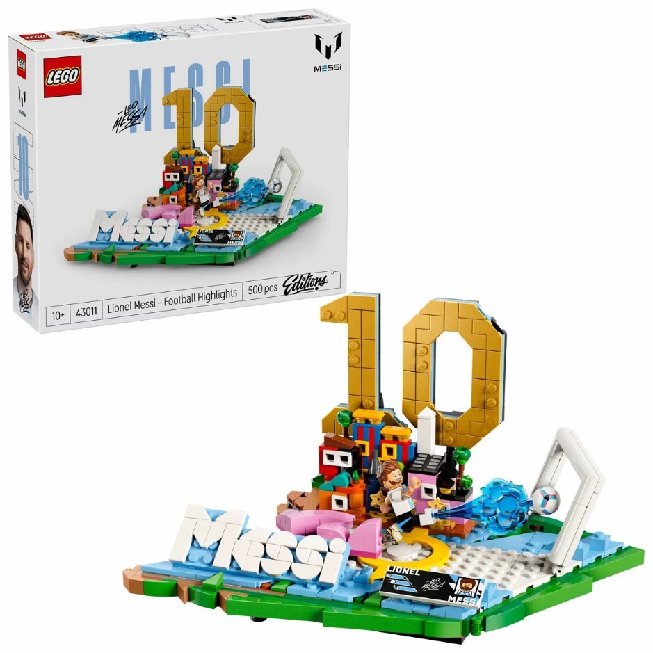LEGO Editions Lionel Messi Football Highlights, 43011. N.B: Damaged packagi