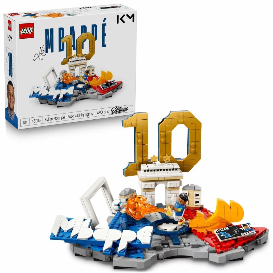 LEGO Editions Kylian Mbappé Football Highlights, 43013. N.B: Damaged packag