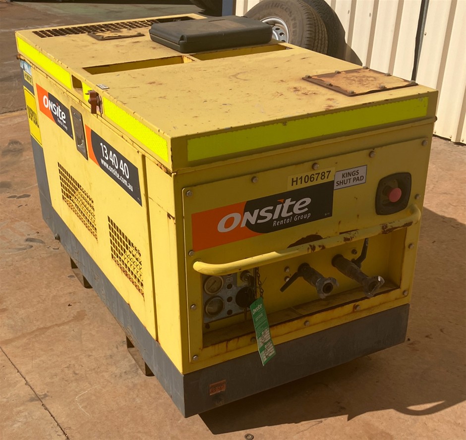 2019 Atlas Copco U75 Compressor - Diesel - Skid Mounted - Kalgoorlie