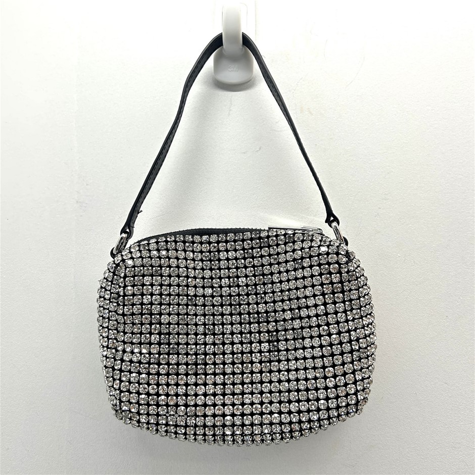 Alexander Wang Heiress Crystal-Embellished Mini Shoulder Bag
