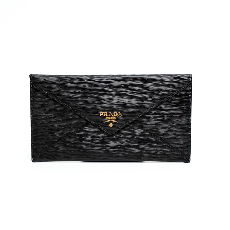 Prada Vitello Envelope Clutch Bag