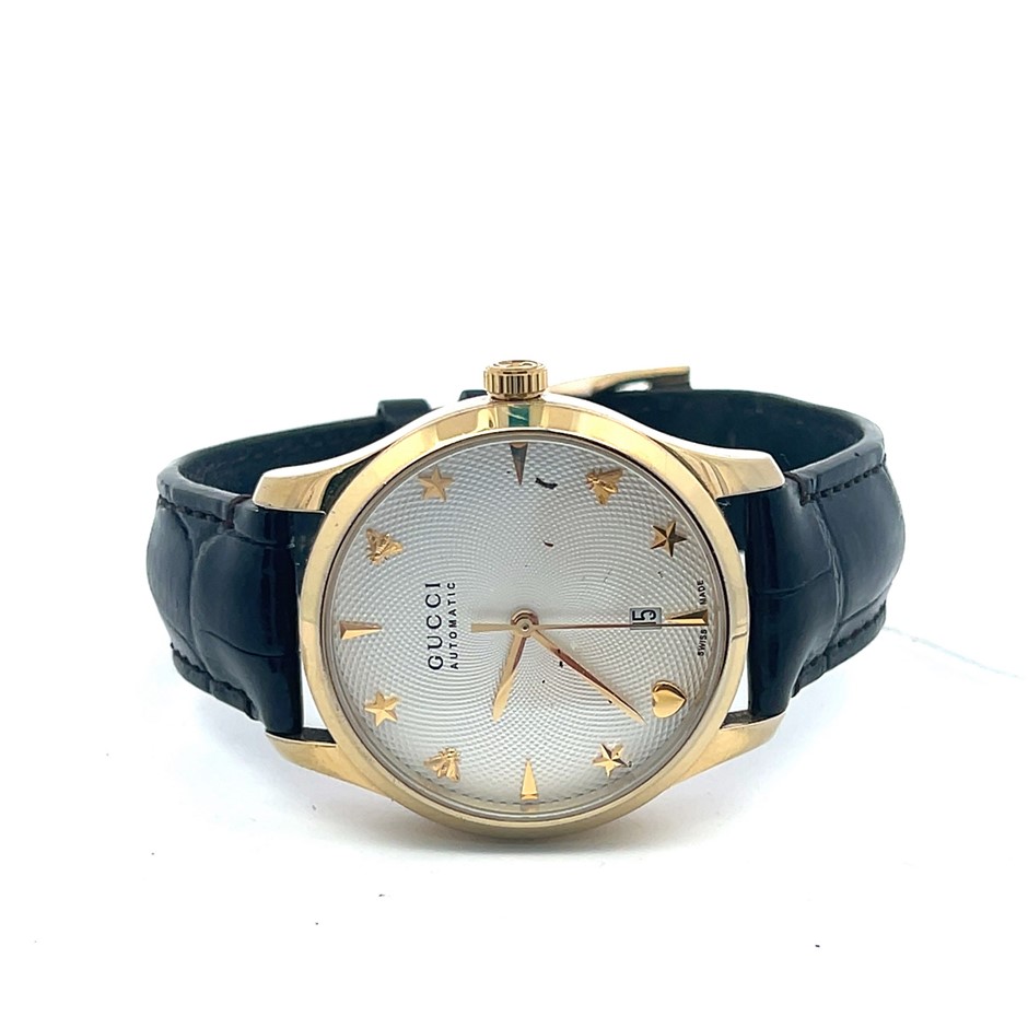 Gucci G-Timeless Automatic Watch Model 126.4 36Mm