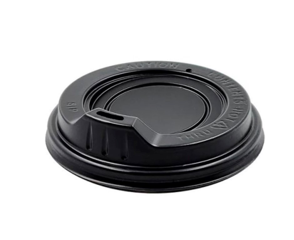 1000x 4oz Coffee Cup Lids (Black)