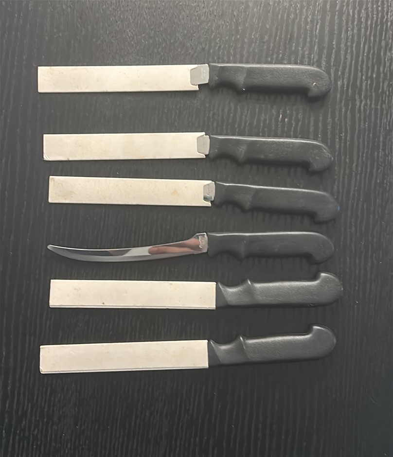 6x Flexible Curved Boning Knives