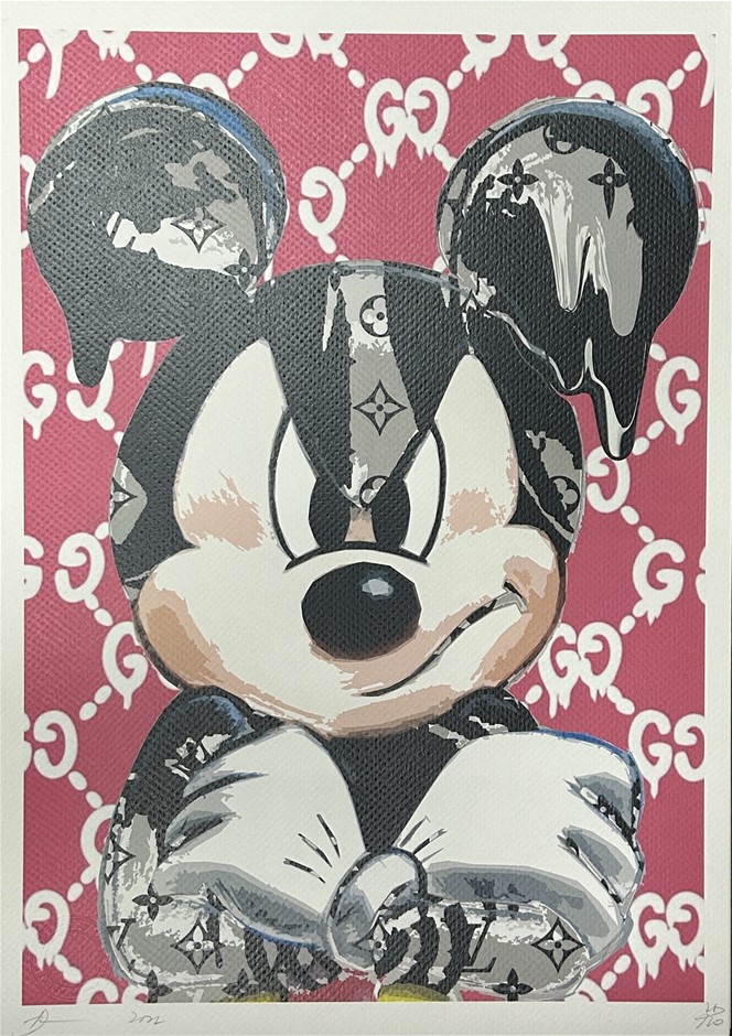 Death NYC Signed Street Art "Mickey Mouse/Louis Vuitton" Limited Edition