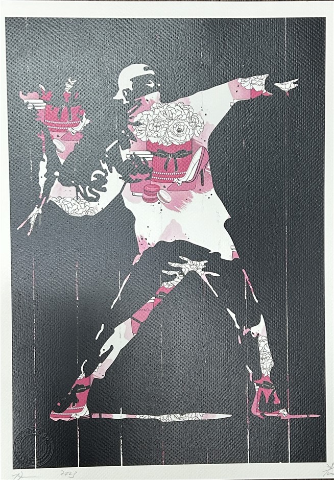 Death NYC Signed Street Art Print "Flower Bomber/Tiffany" Limited Edition