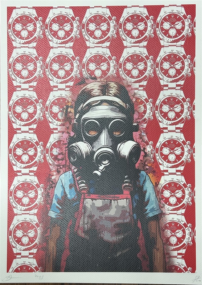 Death NYC Signed Street Art Print "Rolex/Banksy" Limited Edition