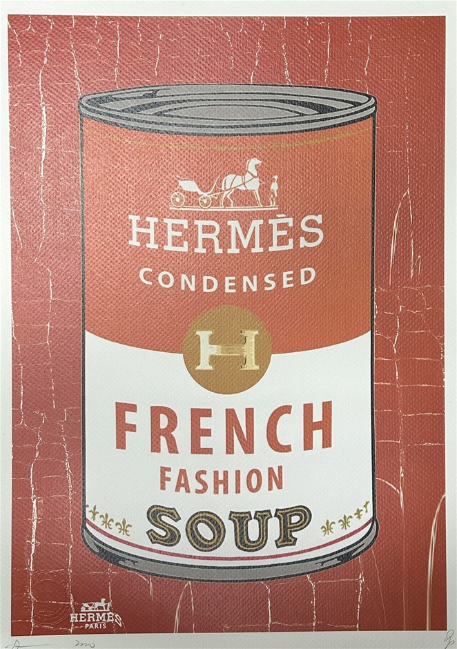Death NYC Signed Street Art "Hermes/Canned Soup Style" Limited Edition