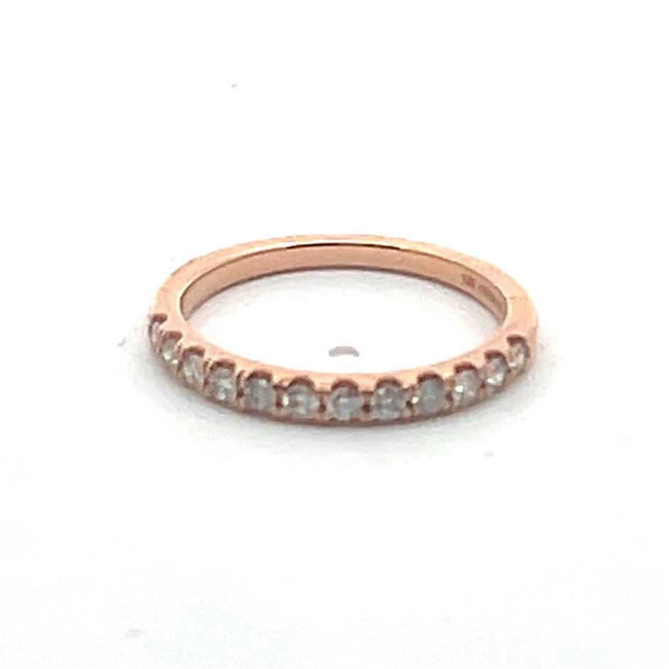 14Ct Rose Gold Diamond Eternity Band Ring