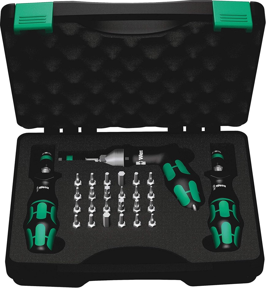 WERA 27pc Torque Screwdriver 0.3-6.0 Nm and Bit Set.