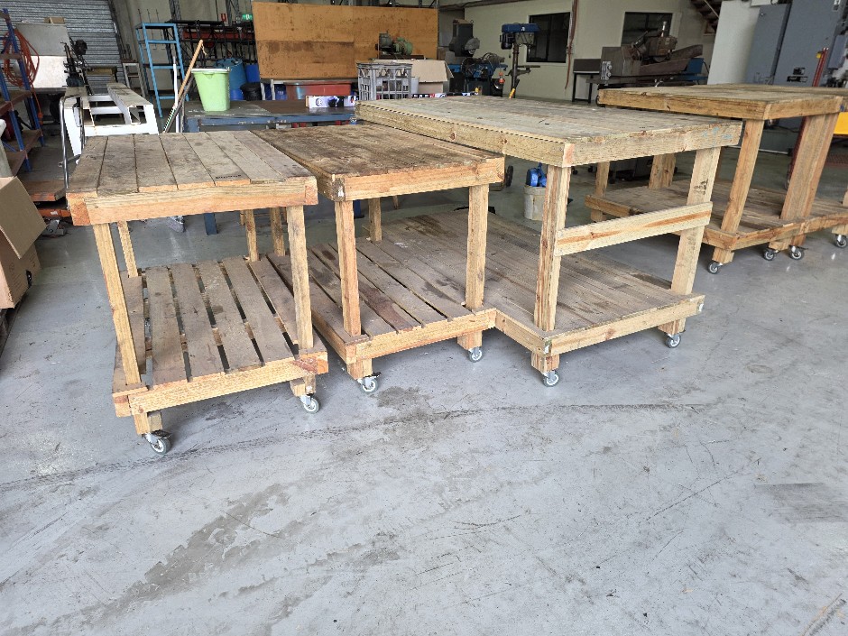 <p>Wooden Work Bench x 3</p>