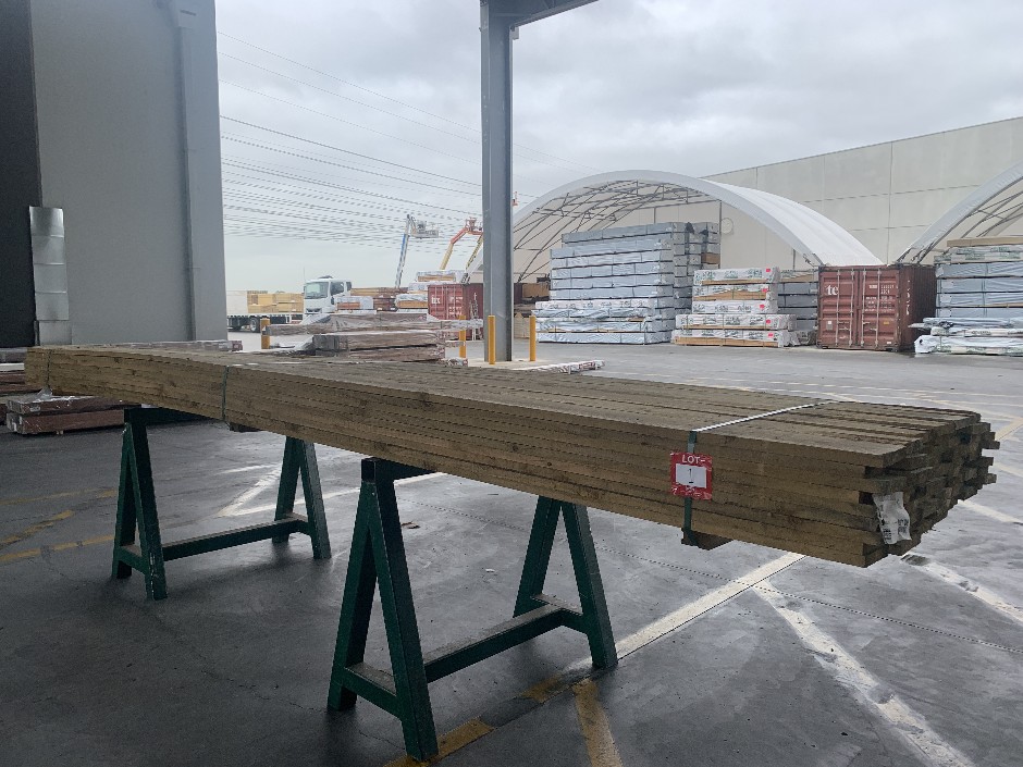 63 x Treated Pine Sawn 150mm x 25mm Plinth 4.8m