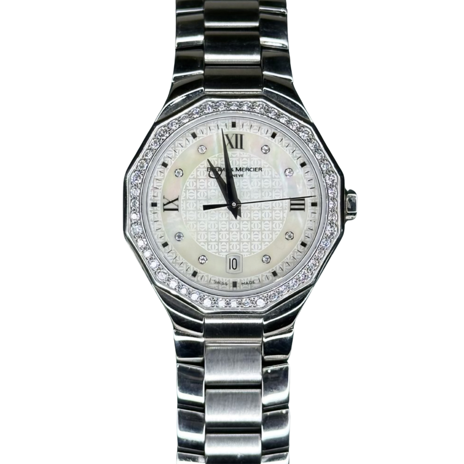 BAUME & MERCIER RIVIERA 28MM STAINLESS STEEL M0A08597 MOTHER OF PEARL BXP