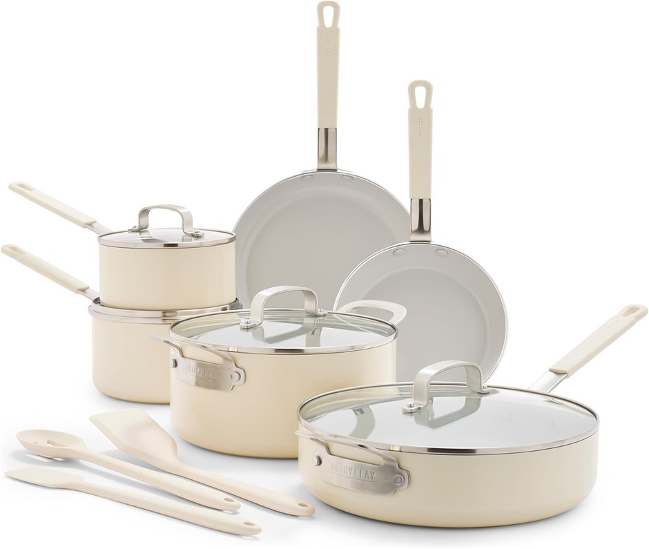 GreenPan x Bobby Flay 13 Piece Cookware Pots and Pans Set, Professional Gra