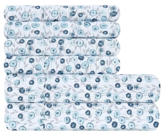 SOUTHPOINT Sheet Set Queen, 6 Piece, Valerie Floral. NB: Not in original pa
