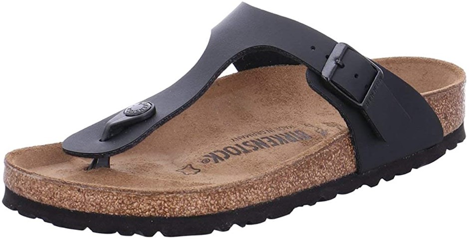 BIRKENSTOCK Women's Gizeh Birko-Flor Sandal, Black, Size: 8 - 8.5 Medium US