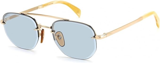 DAVID BECKHAM Men's DB 1078/S Sunglasses, Gold Beige Horn, 53 mm
