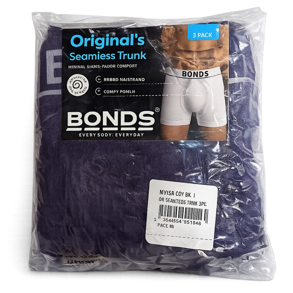 BONDS Men's Underwear Originals Seamless Trunk, P02 (3 Pack), Medium