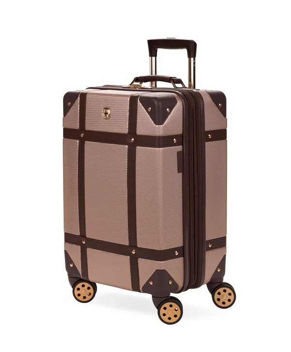 SWISSGEAR 7739 Trunk, Hardside Spinner Luggage, Carry-on - Blush