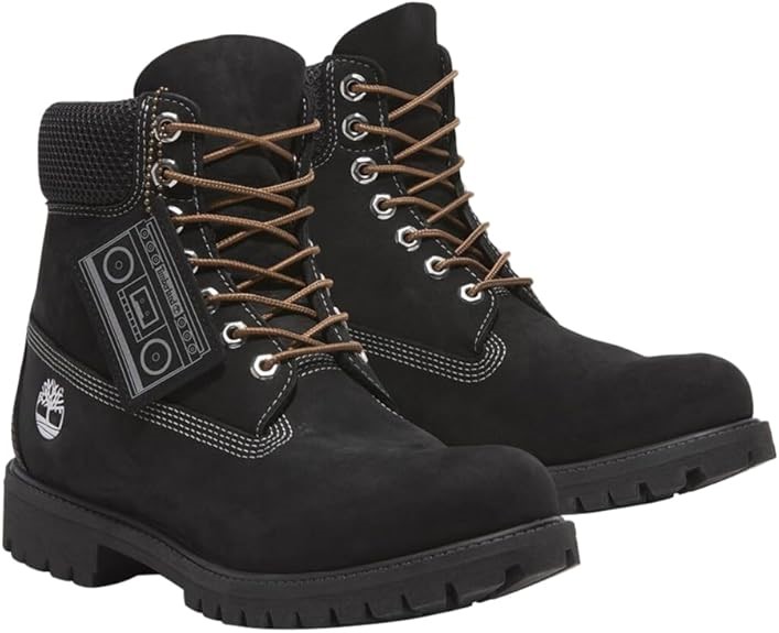 Timberland Men's 6-Inch Premium Waterproof Boot, 25 Black Nubuck, Size US 9