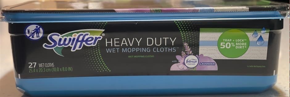 2 x Pack of 27pcs SWIFFER Heavy Duty Wet Mopping Cloths.