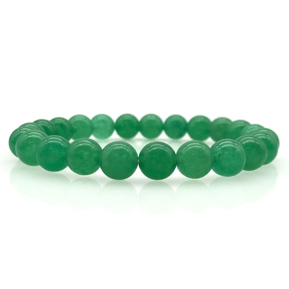 8mm Green Aventurine Beaded Stretchy Bracelet
