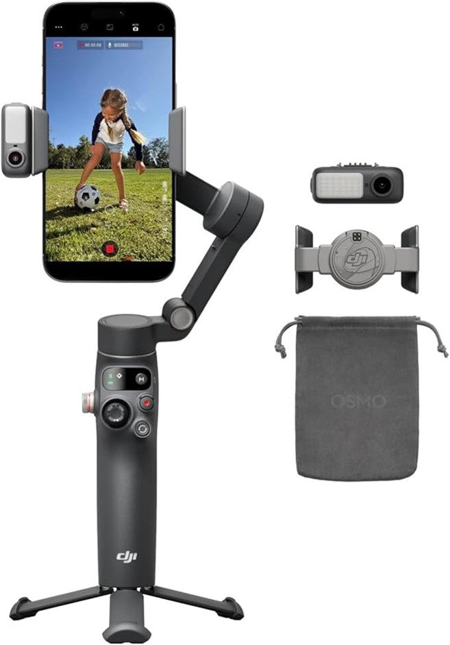 DJI Osmo Mobile 8 Advanced Tracking Combo Gimbal Stabilizer for Phone, AI N