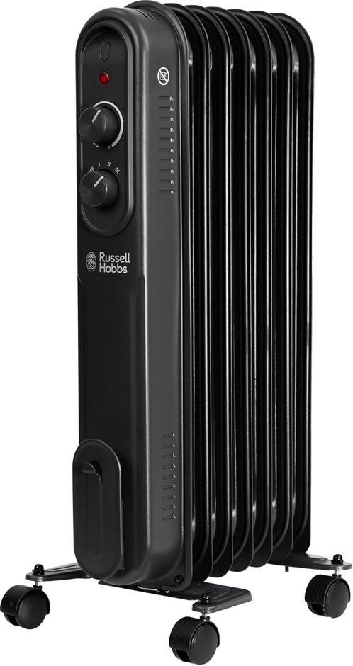 Russell Hobbs 7 Fin Oil Column Heater, RHOFR7004B-AU, 1500W Heat Output, 3